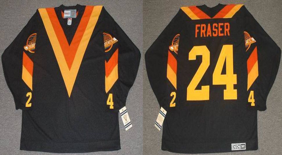 2019 Men Vancouver Canucks #24 Fraser Black CCM NHL jerseys